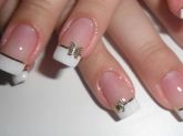 unhas  microfibra com francesinha permanente com fios